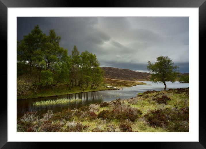 Small boat at loch Tarff Scotland Framed Mounted Print by JC studios LRPS ARPS