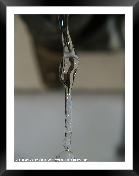 Water Drops Framed Mounted Print by Callum Cooper