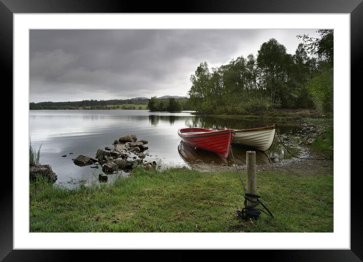 Loch side boats Framed Mounted Print by JC studios LRPS ARPS