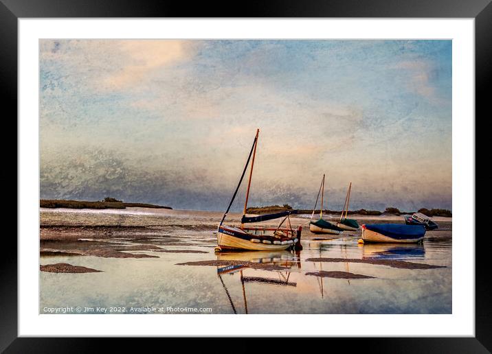 Burnham Overy Staithe Painting Framed Mounted Print by Jim Key