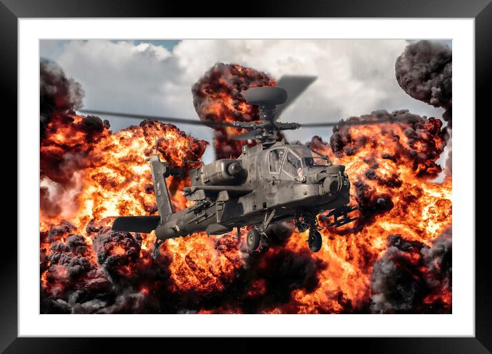 Apache Fire Framed Mounted Print by J Biggadike