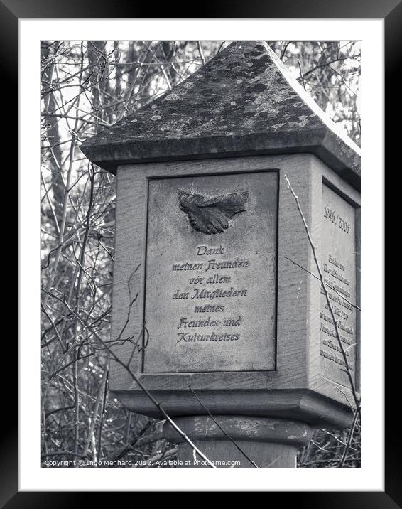 Old memorial place in Germany Framed Mounted Print by Ingo Menhard