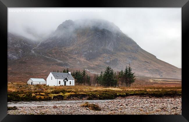 Lagangarbh Hut,  north of Buachaille Etive Mor in  Framed Print by Will Ireland Photography