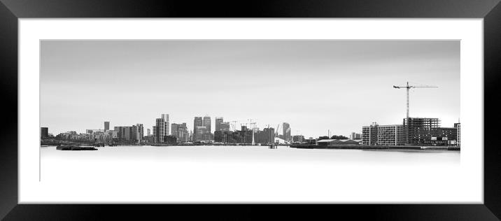 London  Isle Of Dogs Skyline Framed Mounted Print by Phil Durkin DPAGB BPE4