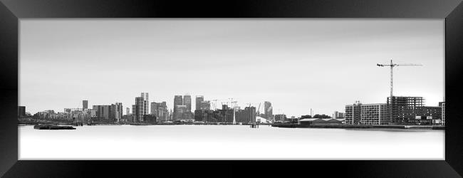 London  Isle Of Dogs Skyline Framed Print by Phil Durkin DPAGB BPE4