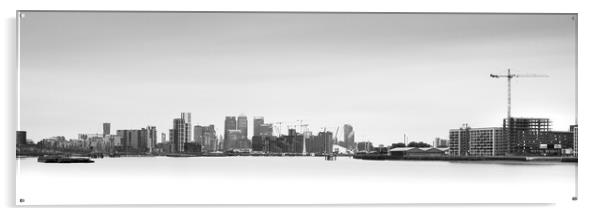London  Isle Of Dogs Skyline Acrylic by Phil Durkin DPAGB BPE4