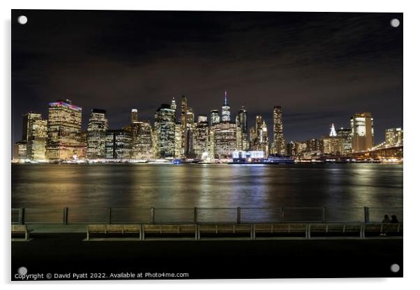 Manhattan Nights  Acrylic by David Pyatt