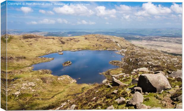 View from Moel Siabod Snowdonia Wales Canvas Print by Pearl Bucknall