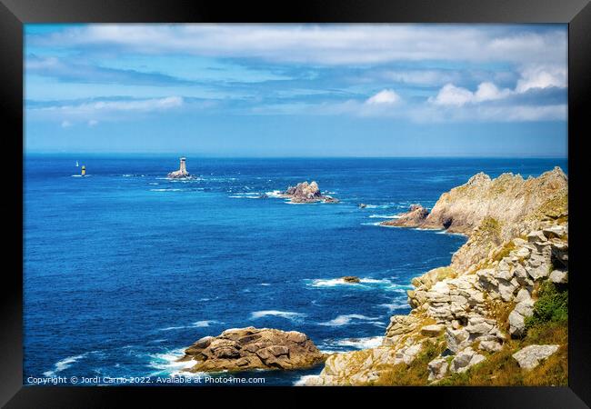 Majestic Cape Raz in Brittany - C1506 1908 GLA Framed Print by Jordi Carrio
