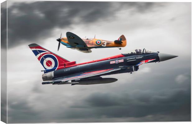 Typhoon and Spitfire Canvas Print by J Biggadike
