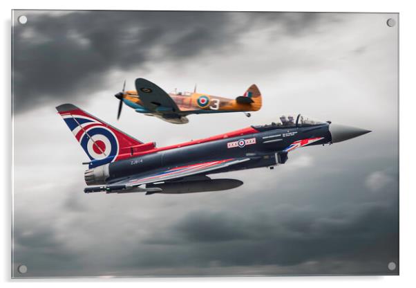 Typhoon and Spitfire Acrylic by J Biggadike