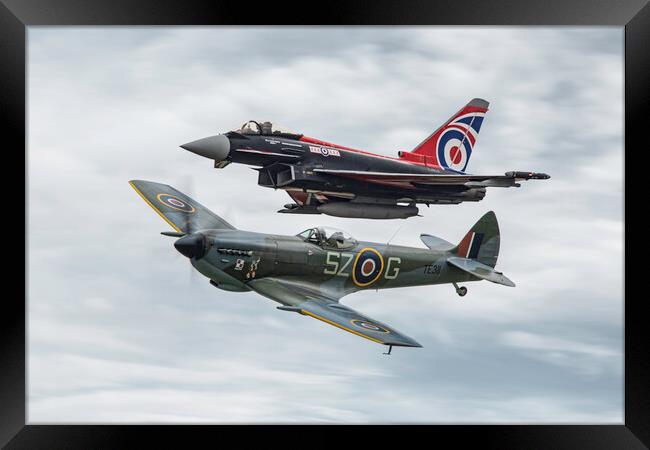 Spitfire and Typhoon Formation Framed Print by J Biggadike