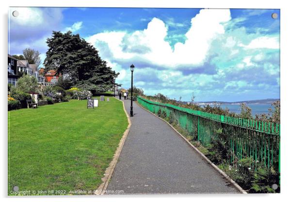 Keat's green, Shanklin, Isle of Wight, UK. Acrylic by john hill