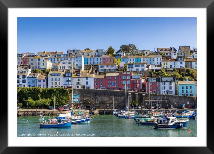 Brixham Harbour Framed Mounted Print by Jim Monk