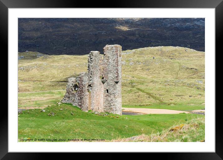 Ardvreck Castle, Sutherland, Scotland Framed Mounted Print by Keith Douglas