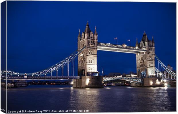 Tower Bridge, London Canvas Print by Andrew Berry