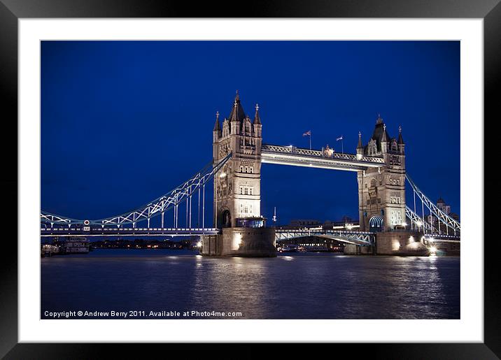 Tower Bridge, London Framed Mounted Print by Andrew Berry