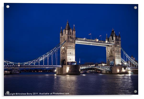 Tower Bridge, London Acrylic by Andrew Berry