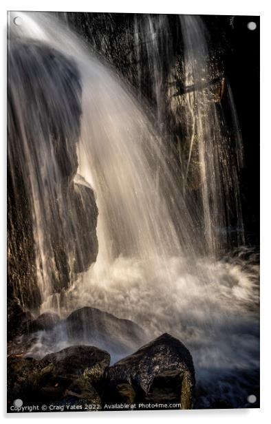 Lumsdale Falls-Face in The Rocks Acrylic by Craig Yates