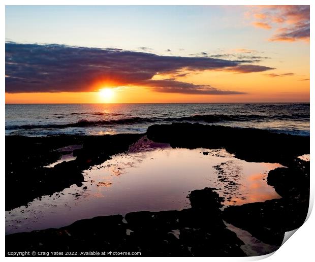 Sunrise at Thornwick Bay. Print by Craig Yates