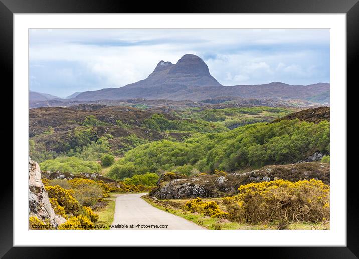 Suilven from the North West Framed Mounted Print by Keith Douglas