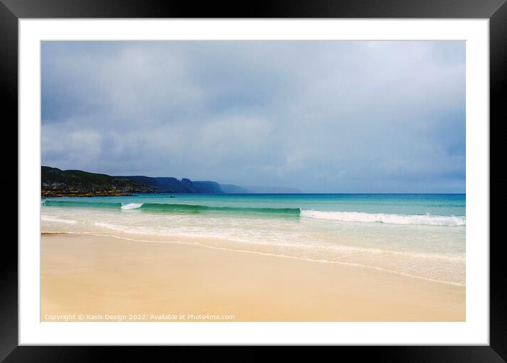 Traigh Mhor and Cliffs, Tolsta, Isle of Lewis Framed Mounted Print by Kasia Design