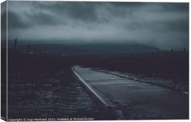 Dark landscape panorama view Canvas Print by Ingo Menhard