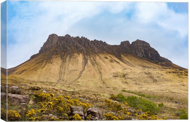 The serrated ridge of Stac Pollaidh Canvas Print by Keith Douglas