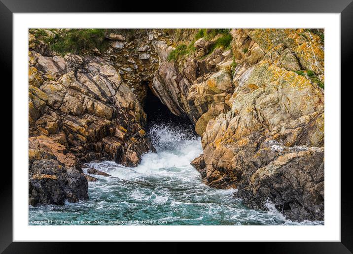 Sea Cave Framed Mounted Print by Julie Ormiston