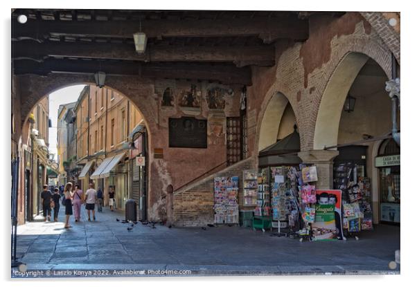 Via Cairoli - Ravenna Acrylic by Laszlo Konya