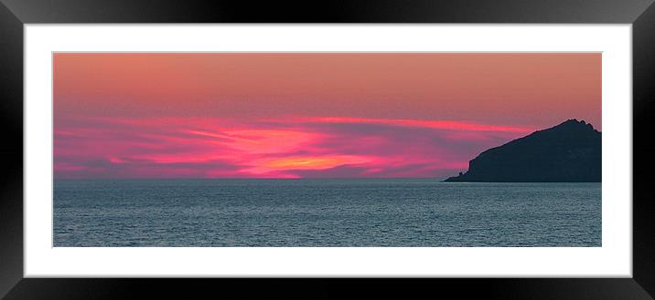 Fire in the sky Framed Mounted Print by Tom Gomez