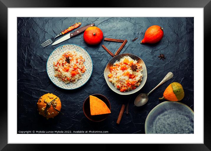 Fragrant pumpkin risotto Framed Mounted Print by Mykola Lunov Mykola