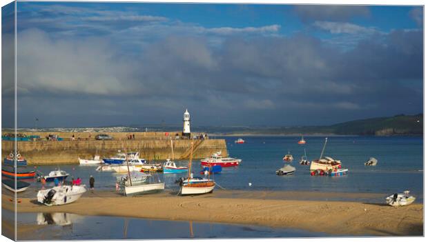 St Ives Harbour, Cornwall Canvas Print by Andrew Sharpe