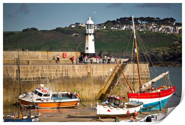 St Ives Harbour, Cornwall Print by Andrew Sharpe