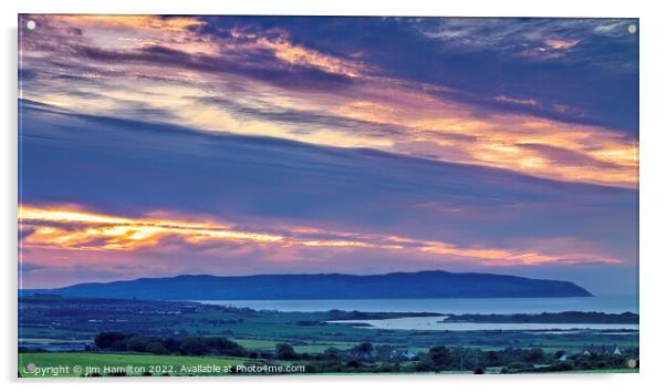 Lough Foyle Sunset Acrylic by jim Hamilton