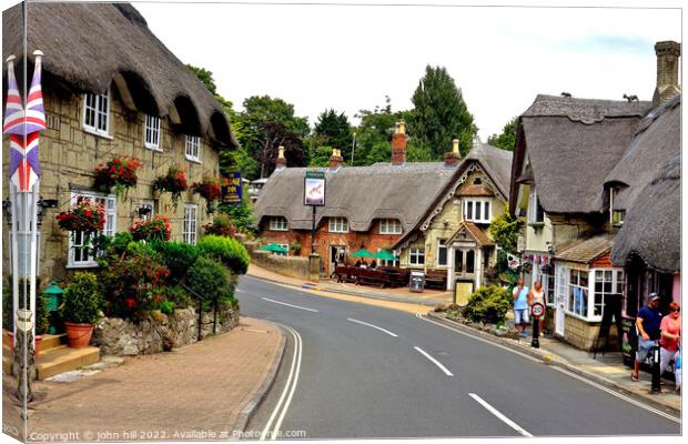 Thatched village, Shanklin, Isle of Wight, UK. Canvas Print by john hill