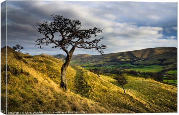 Edale from Broardlee Bank Canvas Print by Chris Drabble