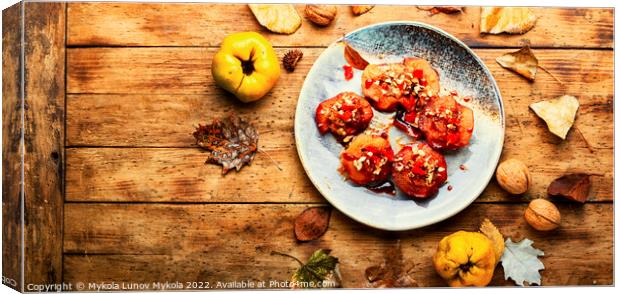 Sweet autumn quince dessert Canvas Print by Mykola Lunov Mykola