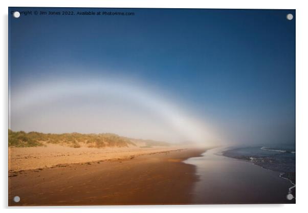 Druridge Bay Fogbow Acrylic by Jim Jones