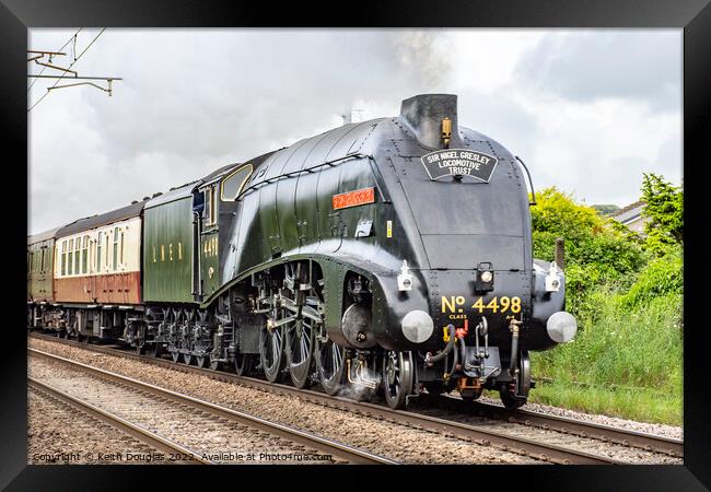 Sir Nigel Gresley Steam Locomotive Framed Print by Keith Douglas