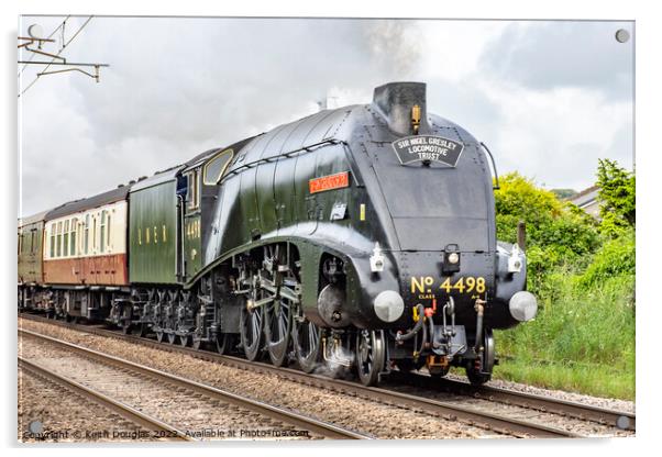 Sir Nigel Gresley Steam Locomotive Acrylic by Keith Douglas