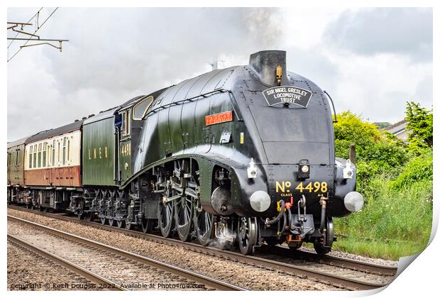 Sir Nigel Gresley Steam Locomotive Print by Keith Douglas
