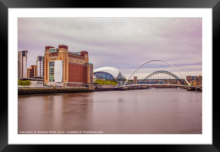 Bridges over the Tyne  Framed Mounted Print by Richard Perks