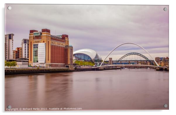 Bridges over the Tyne  Acrylic by Richard Perks
