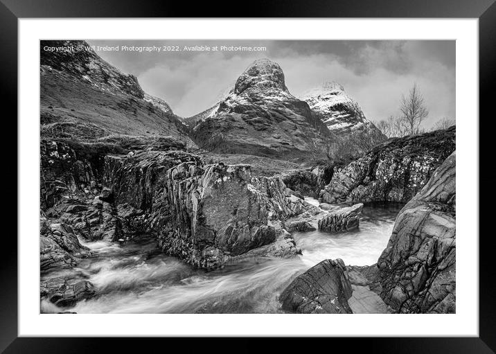 The River Coe - Glencoe Framed Mounted Print by Will Ireland Photography