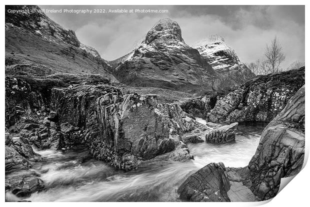 The River Coe - Glencoe Print by Will Ireland Photography