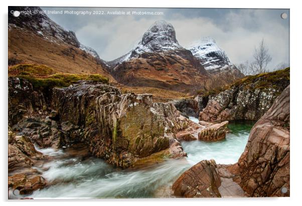 The River Coe - Glencoe Acrylic by Will Ireland Photography