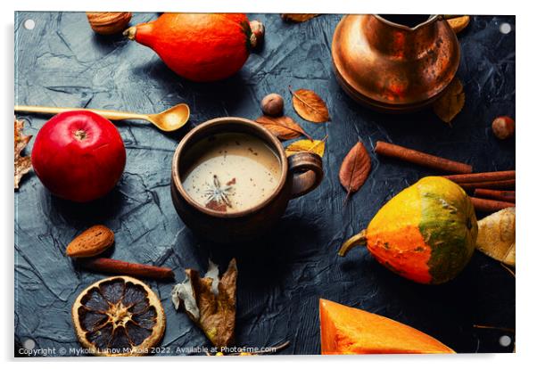 Delicious pumpkin latte Acrylic by Mykola Lunov Mykola