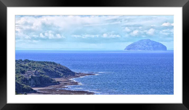 Culzean Bay, castle and Ailsa Craig Framed Mounted Print by Allan Durward Photography