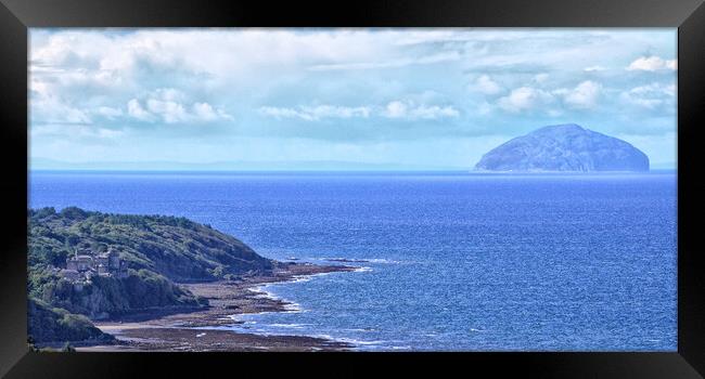 Culzean Bay, castle and Ailsa Craig Framed Print by Allan Durward Photography